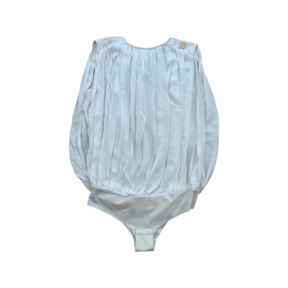 Elisabetta Franchi white ruched body top size 40 US size L / 02 - Picture 1 of 3